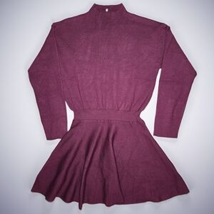 Elegant Purple Long Sleeve Dress